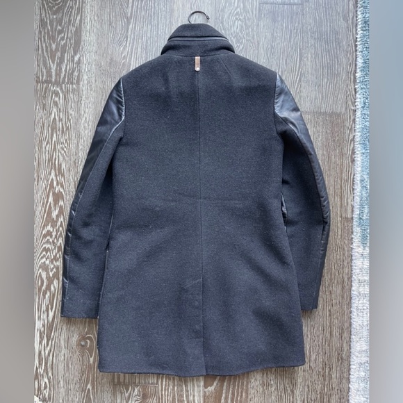 Lightly used Mackage Wool with Leather Sleeve, Size Small - Picture 2 of 2